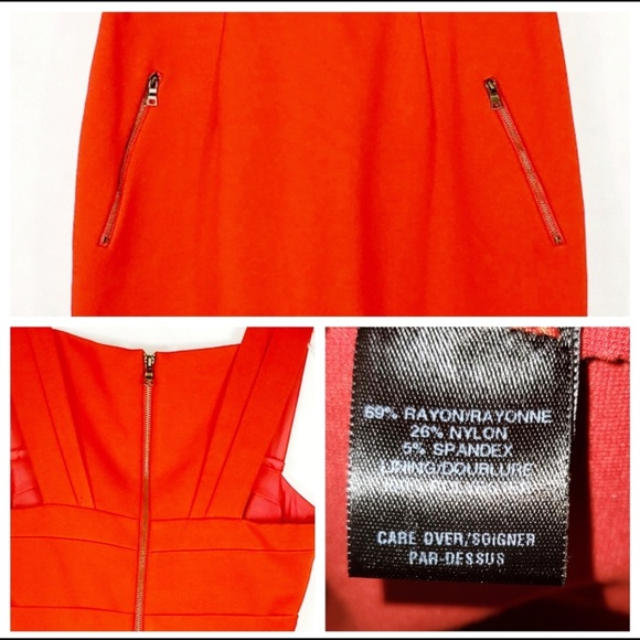 Cynthia Steffe Zip Up Midi Length Sexy Red Dress - Picture 2 of 4